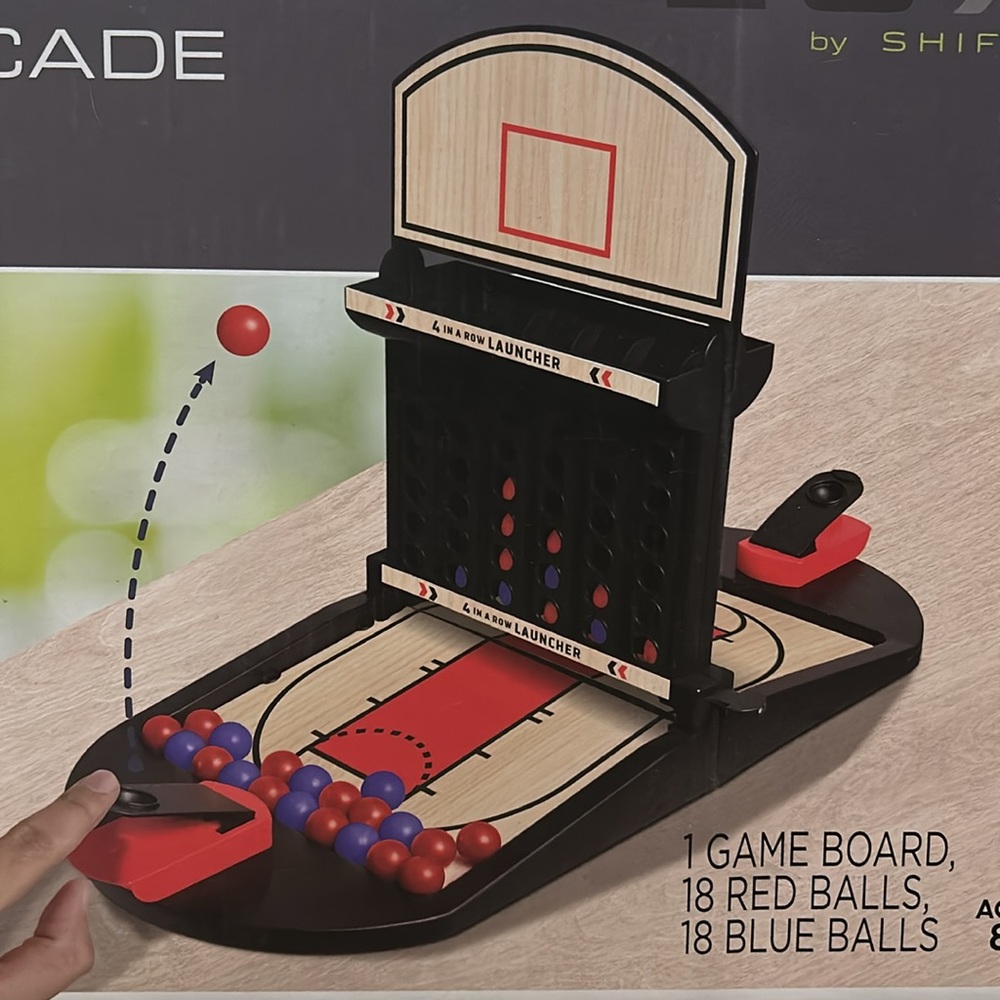 2 Player 4 In A Row Basketball Launcher Game - NEW